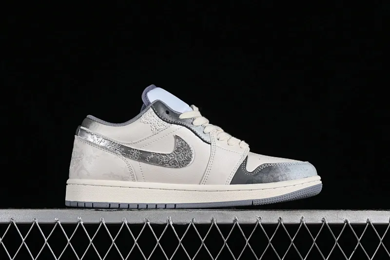 All categories Air Jordan Jordan series basketball shoes Air Jordan 1 Low Air Jordan 1 Low AJ1 Joe 1 Panda Prank Modern Wei Realm Gray Series Perseverance Flower Low-top cultural casual sneakers 553560-053